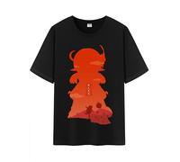 Unisex Character Shadow Art Genshin Impression 100% Cotton Daily Impact Medium Weight Short Sleeve T Shirt
