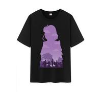 Unisex Character Shadow Art Genshin Impression 100% Cotton Daily Impact Medium Weight Short Sleeve T Shirt