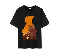 Unisex Character Shadow Art Genshin Impression 100% Cotton Daily Impact Medium Weight Short Sleeve T Shirt
