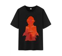 Unisex Character Shadow Art Genshin Impression 100% Cotton Daily Impact Medium Weight Short Sleeve T Shirt