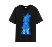 Unisex Character Shadow Art Genshin Impression 100% Cotton Daily Impact Medium Weight Short Sleeve T Shirt
