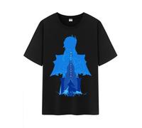Unisex Character Shadow Art Genshin Impression 100% Cotton Daily Impact Medium Weight Short Sleeve T Shirt