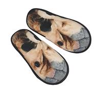 Unisex Ciabatte Invernali Da Interno Golden Retriever Puppies Peluche Pantofola Scarpe Comode Ciabatte Da Casa Uomo Soffici Antiscivolo Scarpe Di Slipper Per Outdoor Bagni Compleanno M