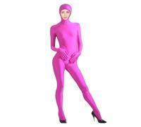 Unisex Cosplay Scena Performance Costume Tinta unita Seconda Pelle Costume Deguisement Tuta Integrale Esposti Occhi e Bocca Giallo XL Carnevale di Halloween