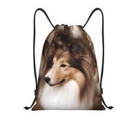 Unisex Coulisse Borsa da Palestra Big Dog Sacca Zaino Sportivo Fashion Borsa Palestra Scuola per Uomo Yoga Festival 36X42Cm