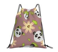 Unisex Coulisse Borsa da Palestra Cute Panda Dad Zainetto Leggero Sacca Sportiva per Vacanze Donna All'aperto 36X42cm