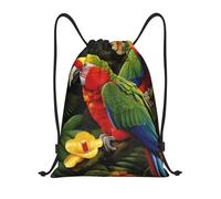 Unisex Coulisse Borsa da Palestra Tropical Parrot Zainetto Leggero Sacca Ginnastica per Donna Adulto Spiaggia 36X42cm