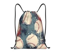 Unisex Coulisse Borsa da Palestra Vintage Baseball Pattern Zaino Palestras Fashion Borsa Palestra Scuola per Sport Uomo Piscina 36X42cm