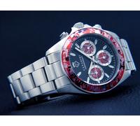 Unisex Cronografo Cavadini Army-Style CV-461 The Third Eye Militare Rosso