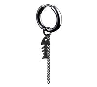 Unisex Cross Moon Star Leaf Stick Geometry Fish Bone Chain Hoop Orecchini a pendaglio Chic Man Titanium Steel Nappa Punk Party Durable Design