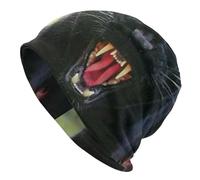 Unisex Cuffia Beanie,Leopard Sitting On The Grass,Beanie Cappello,Pratico Cappello Running per Uomo,All'Aperto,Donna