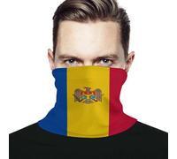 Unisex Decorazione Facciale Bandiera Moldava della Moldavia Fascia per Capelli Durevole Passamontagna Antivento Sciarpa al Collo per Yoga Pesca Motocicletta