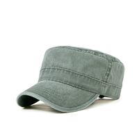 Unisex Denim Scambiato Cadetto Cappello Regolabile Stile Militare Papà Basse Top