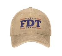 Unisex FDT Logo Foxtrot Delta Tango Cappelli Stampati Moda Distressed Denim Berretto da Baseball Regolabile
