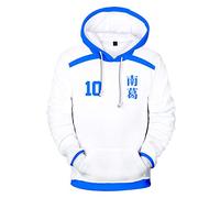 Unisex Figli Adulti Anime Captain Tsubasa Casual Felpa con Cappuccio a Maniche Lunghe Ozora Tsubasa Felpe