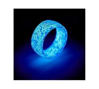 Unisex Fluorescent Ring Jewelry for Women and Men, Luminous Glow Decoration Ring that Glows in the Dark, Blue Ornament Accessory