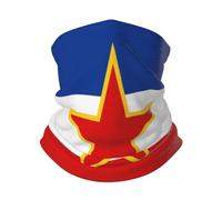 Unisex Ghetta da Collo Bandiera della Jugoslavia Sciarpa al Collo Multifunzione Decorazione Facciale Elastico Bandana per Campeggio Sports Ciclismo