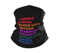 Unisex Ghetta da Collo La Scienza È Reale, Le Vite dei Neri Contano Passamontagna Multifunzione Bandana Durevole Headwrap per Yoga Campeggio Pesca