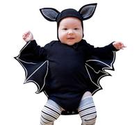 Unisex Halloween Pagliaccetto del Bambino Costume di Completo Tutina Divertente Pipistrello con Cappuccio Set Zucca Bodysuit Completini Bimbo da Scheletro Body Carnevale