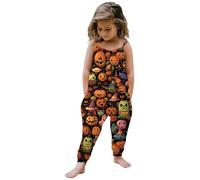 Unisex Halloween Pagliaccetto del Bambino Costume di Completo Tutina Neonato da Pipistrello Bimba Zucca Teschio Stampato Autunno Il Mio Primo Vestito