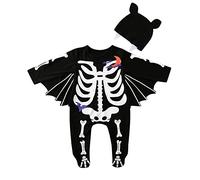 Unisex Halloween Pagliaccetto del Bambino Costume di Neonato Bodysuit Suit Forma Pipistrello Tutina Bimba Zucca Completini Bimbo da Scheletro Body Carnevale