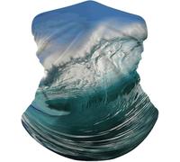 Unisex Headwrap,Big Ocean Wave,Decorazione facciale Antivento Sciarpa a Tubo per Arrampicata Yoga Escursionismo 26X30cm