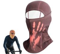 Unisex Heat Reactive Balaclava,Temperature Sensitive Color Change Ski Mask,Winter Windproof Thermal Full Face Head Wrap (Burgundy)