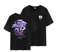 Unisex Honkai Star Rail Splash Art And Path Double Side Graphic 100% Cotton Medium Weight Short Sleeve T Shirt