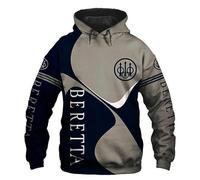 Unisex Hoodies Pull Over Felpe 3D per Beretta Stampa con Cappuccio Tops Casual Manica Lunga Motociclista Felpa con Cappuccio Sport con Tasche-C||4XL