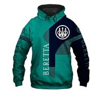 Unisex Hoodies Pull Over Felpe 3D per Beretta Stampa con Cappuccio Tops Casual Manica Lunga Motociclista Felpa con Cappuccio Sport con Tasche-D||XXL