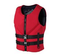 Unisex Life Vest for Adults, Breathable Neoprene Buoyancy Safety Vest with Adjustable Straps for Fishing, Kayaking, Boating, Paddle Boarding, Swimming, Water Sports Rescue(Red,3XL)