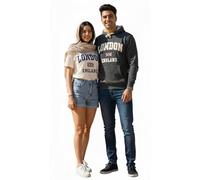 Unisex London England Hoodie Hooded Sweatshirt Grey Baby Pink New 2020 Colour