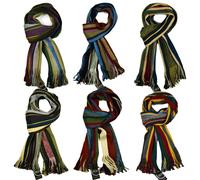 Unisex Lussuoso Morbido Touch Sciarpa a Righe Multi Bold Sciarpe Inverno