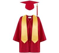 Unisex Matte Kindergarten Graduazione Abito Cap Nappa Set con Charm 2025 Stampato Stola per Kid Grad Regalo