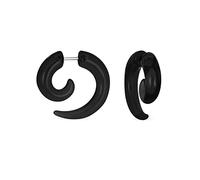 Unisex Nero Grande Vortice Rotondo Spirale Tribale Finto Tappi Per Le Orecchie Orecchini Taper Resina Acrilica Acciaio Chirurgico Donna Uomo Adolescente