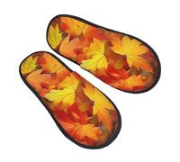 Unisex Pantofole Autumn Leaves Of Maple Pantofole Da Uomo Calde E Comode Antiscivolo Ciabatte Invernali, Per Bagno, Hotel, Viaggi, L