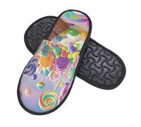 Unisex Pantofole Candy Land Pantofole Donna Calde E Comode Antiscivolo Ciabatte Interne, Per Interno Esterno, Viaggi, Hotel, L