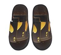 Unisex Pantofole Casino Playing Cards Print Pantofole Da Uomo Peluche Pelo Foderata Lavabile Ciabatte Invernali, Per Hotel, Bagno, Interno Esterno, M