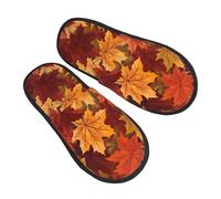 Unisex Pantofole Donna Fall Maple Leaves Colorful Autumn Ciabatte Casa Moda Ciabattine Comodo per Interne Hotel Casa L
