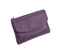 Unisex Pebble Leather RFID Wallet, Small Compact Bifold Pocket Purse Multicolor, for Men & Women (Bright purple)