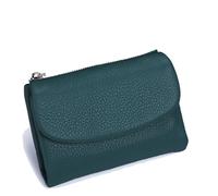 Unisex Pebble Leather Wallet, 5.3In Short Genuine Leather Coin Card Holder, Short Genuine Purse for Coins and Cards, Multicolor Clutch for Women (blue)