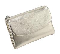 Unisex Pebble Leather Wallet, 5.3In Short Genuine Leather Coin Card Holder, Small Wallets for Women, with Credit Card Holder Can Hold Coins, Id Cards (H14)