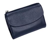 Unisex Pebble Leather Wallet, 5.3In Short Genuine Leather Coin Card Holder, Small Wallets for Women, with Credit Card Holder Can Hold Coins, Id Cards (H18)