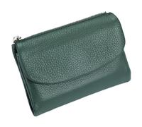Unisex Pebble Leather Wallet, Short Genuine Leather Purse for Coins and Cards, Multicolor Clutch for Women, Small Compact Bifold Pocket Purse, Unisex Wallet (Lake blue)