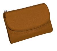 Unisex Pebble Leather Wallet, Short Genuine Leather Purse for Coins and Cards, Multicolor Clutch for Women, Small Compact Bifold Pocket Purse, Unisex Wallet (Brown)