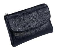 Unisex Pebble Leather Wallet, Short Genuine Leather Purse for Coins And Cards, Small Wallets for Women, 5.3In Short Genuine Coin Card Holder, Wallets for Men and Women (A)