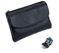 Unisex Pebble Leather Wallet, Small Full Grain Coin Purse, Small Leather Wallets, with Credit Card Holder, Cash Slot, Unisex Clutch Bags (N)