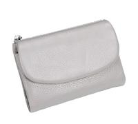Unisex Pebble Leather Wallet, Small Wallets for Women, Women's Genuine Leather Coin Purse with Credit Card Holder, Small Compact Bifold Pocket Purse Multicolor, for Men & Women (Gray)