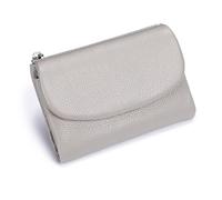 Unisex Pebble Leather Wallet, Unisex Soft Pebble Leather Wallet, women Clutch Bags, Can Hold Coins, Id Cards (gray-white)