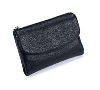 Unisex Pebble Real Leather RFID Wallet, Unisex Pebble Leather Wallet, Zipper Wallets for Men, Short GenuineLeather Purse for Coins and Cards, Small Compact Bifold Pocket Purse (One-4)